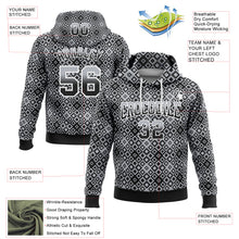 Charger l&#39;image dans la galerie, Custom Stitched Gray Black-White Fade 3D Pattern Design Geometric Square Shapes Sports Pullover Sweatshirt Hoodie
