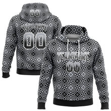 Charger l&#39;image dans la galerie, Custom Stitched Gray Black-White Fade 3D Pattern Design Geometric Square Shapes Sports Pullover Sweatshirt Hoodie
