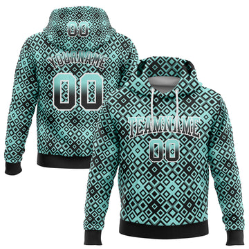 Custom Stitched Ice Blue Black-White Fade 3D Pattern Design Geometric Square Shapes Sports Pullover Sweatshirt Hoodie