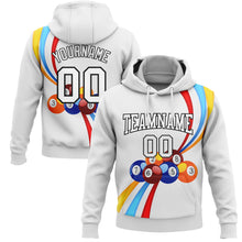 Загрузить изображение в средство просмотра галереи, Custom Stitched White Black 3D Billiard Sports Pullover Sweatshirt Hoodie
