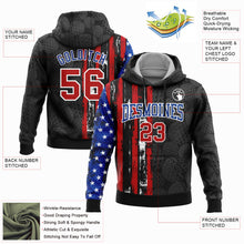 Загрузить изображение в средство просмотра галереи, Custom Stitched Black Red-Royal 3D Golf Ball American Flag Sports Pullover Sweatshirt Hoodie
