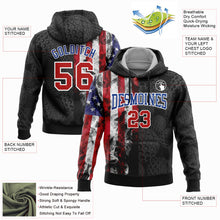 Загрузить изображение в средство просмотра галереи, Custom Stitched Black Red-Royal 3D Golf Ball American Flag Sports Pullover Sweatshirt Hoodie
