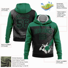 Laden Sie das Bild in den Galerie-Viewer, Custom Stitched Black Kelly Green 3D Bowling Sports Pullover Sweatshirt Hoodie
