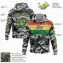 Laden Sie das Bild in den Galerie-Viewer, Custom Stitched Camo Grass Green-Light Yellow 3D Bolivia Bolivian Flag Sports Pullover Sweatshirt Salute To Service Hoodie
