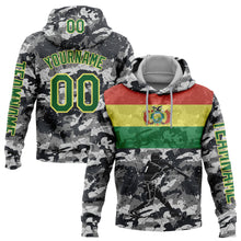 Laden Sie das Bild in den Galerie-Viewer, Custom Stitched Camo Grass Green-Light Yellow 3D Bolivia Bolivian Flag Sports Pullover Sweatshirt Salute To Service Hoodie
