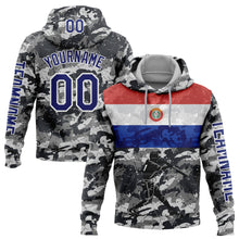 Laden Sie das Bild in den Galerie-Viewer, Custom Stitched Camo Navy-White 3D Paraguay Paraguayan Flag Sports Pullover Sweatshirt Salute To Service Hoodie
