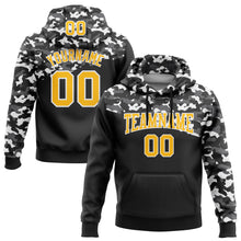 Загрузить изображение в средство просмотра галереи, Custom Stitched Camo Gold Black-Steel Gray 3D Sports Pullover Sweatshirt Salute To Service Hoodie
