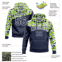 Загрузить изображение в средство просмотра галереи, Custom Stitched Camo Navy Neon Green-Gray 3D Sports Pullover Sweatshirt Salute To Service Hoodie
