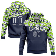 Загрузить изображение в средство просмотра галереи, Custom Stitched Camo Navy Neon Green-Gray 3D Sports Pullover Sweatshirt Salute To Service Hoodie
