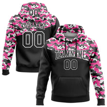 Загрузить изображение в средство просмотра галереи, Custom Stitched Camo Black Pink-Steel Gray 3D Sports Pullover Sweatshirt Salute To Service Hoodie
