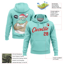 Load image into Gallery viewer, Custom Stitched Ice Blue Red-White Funny Christmas 3D Sports Pullover Sweatshirt Hoodie
