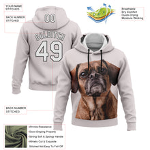 Charger l&#39;image dans la galerie, Custom Stitched White Black 3D Pattern Design Puggle Sports Pullover Sweatshirt Hoodie
