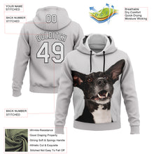 Загрузить изображение в средство просмотра галереи, Custom Stitched White Black 3D Pattern Design Purebred Dog Sports Pullover Sweatshirt Hoodie
