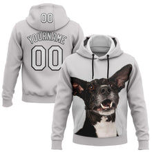 Загрузить изображение в средство просмотра галереи, Custom Stitched White Black 3D Pattern Design Purebred Dog Sports Pullover Sweatshirt Hoodie
