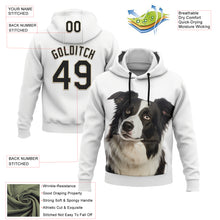 Загрузить изображение в средство просмотра галереи, Custom Stitched White Black-Cream 3D Pattern Design Border Collie Sports Pullover Sweatshirt Hoodie
