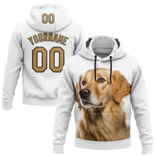 Laden Sie das Bild in den Galerie-Viewer, Custom Stitched White Old Gold-Black 3D Pattern Design Golden Retriever Dog Sports Pullover Sweatshirt Hoodie
