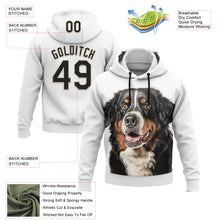 Load image into Gallery viewer, Custom Stitched White Black-Cream 3D Pattern Design Bernese Mountain Dog Sports Pullover Sweatshirt Hoodie
