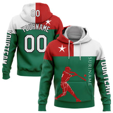 Load image into Gallery viewer, Custom Stitched Kelly Green Red-Black 3D Suriname Surinamese Flag Sports Pullover Sweatshirt Hoodie
