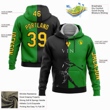 Load image into Gallery viewer, Custom Stitched Grass Green Gold-Black 3D Saint Vincent And The Grenadines Flag Sports Pullover Sweatshirt Hoodie
