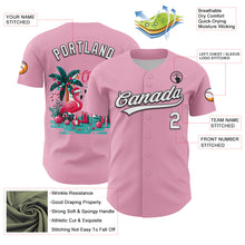 Charger l&#39;image dans la galerie, Custom Light Pink White-Black 3D Funny Christmas Authentic Baseball Jersey
