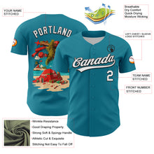 Загрузить изображение в средство просмотра галереи, Custom Teal White-Black 3D Funny Christmas Authentic Baseball Jersey
