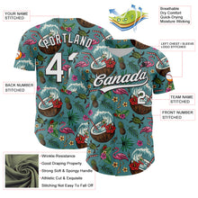 Charger l&#39;image dans la galerie, Custom Teal White-Black 3D Funny Christmas Authentic Baseball Jersey
