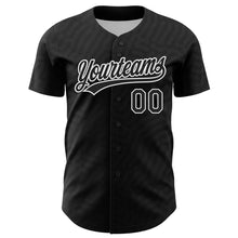 Charger l&#39;image dans la galerie, Custom Black White 3D Pattern Design Black History Month Authentic Baseball Jersey
