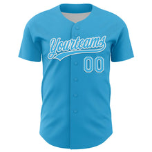 Загрузить изображение в средство просмотра галереи, Custom Sky Blue White 3D Love Heart Valentine&#39;s Day Authentic Baseball Jersey
