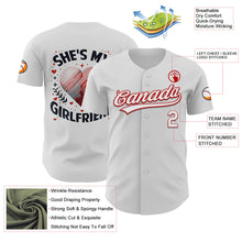 Загрузить изображение в средство просмотра галереи, Custom White Red 3D Love Heart Valentine&#39;s Day Authentic Baseball Jersey
