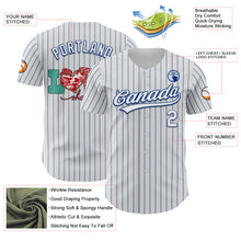 Загрузить изображение в средство просмотра галереи, Custom White Royal Pinstripe Royal 3D Love Heart Valentine&#39;s Day Authentic Baseball Jersey
