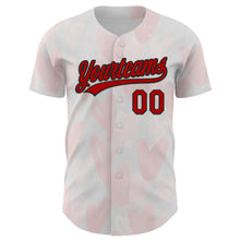 Загрузить изображение в средство просмотра галереи, Custom White Red-Black 3D Love Heart Valentine&#39;s Day Authentic Baseball Jersey
