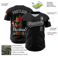 Charger l&#39;image dans la galerie, Custom Black White 3D Funny Christmas Authentic Baseball Jersey
