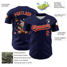 Charger l&#39;image dans la galerie, Custom Navy Red-Cream 3D Funny Christmas Authentic Baseball Jersey
