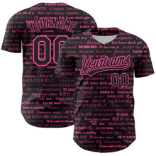 Charger l&#39;image dans la galerie, Custom Black Pink 3D Love Valentine&#39;s Day Authentic Baseball Jersey
