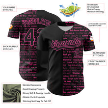 Загрузить изображение в средство просмотра галереи, Custom Black Pink 3D Love Valentine&#39;s Day Authentic Baseball Jersey
