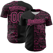 Загрузить изображение в средство просмотра галереи, Custom Black Pink 3D Love Valentine&#39;s Day Authentic Baseball Jersey
