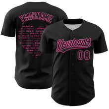 Загрузить изображение в средство просмотра галереи, Custom Black Pink 3D Love Heart Valentine&#39;s Day Authentic Baseball Jersey
