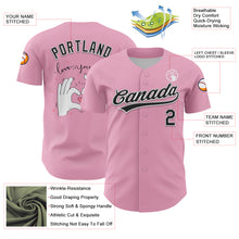 Charger l&#39;image dans la galerie, Custom Light Pink Black-White 3D Love Heart Valentine&#39;s Day Authentic Baseball Jersey
