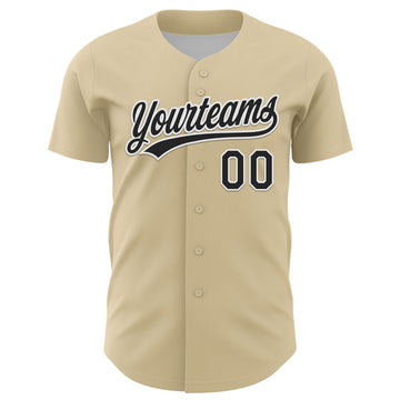 Custom Cream Black-Kelly Green 3D Gallbladder And Bile Duct Cancer Ribbon Authentic Baseball Jersey