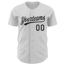 Laden Sie das Bild in den Galerie-Viewer, Custom White Black-Purple 3D Gastric Cancer Ribbon Authentic Baseball Jersey
