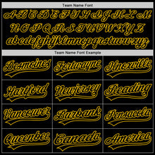 Charger l&#39;image dans la galerie, Custom Black Yellow 3D Childhood Cancer Gold Ribbon Authentic Baseball Jersey
