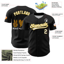 Charger l&#39;image dans la galerie, Custom Black White-Yellow 3D Childhood Cancer Gold Ribbon Authentic Baseball Jersey
