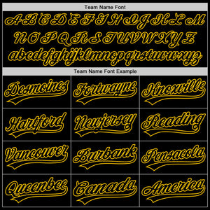 Custom Black Yellow 3D Childhood Cancer Gold Ribbon Authentic Baseball Jersey