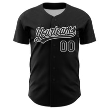 Загрузить изображение в средство просмотра галереи, Custom Black Yellow-White 3D Childhood Cancer Gold Ribbon Authentic Baseball Jersey
