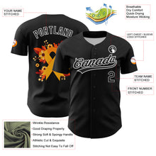 Загрузить изображение в средство просмотра галереи, Custom Black Yellow-White 3D Childhood Cancer Gold Ribbon Authentic Baseball Jersey
