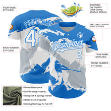 Load image into Gallery viewer, Custom Electric Blue White-Silver 3D Honduras Honduran Flag Authentic Baseball Jersey
