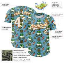 Load image into Gallery viewer, Custom Shadow Blue White-Bay Orange 3D St. Patrick&#39;s Day Shamrock Beer Authentic Baseball Jersey
