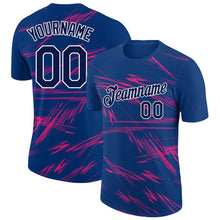 Charger l&#39;image dans la galerie, Custom US Navy Blue Navy-Neon Pink 3D Esports Performance T-Shirt
