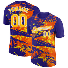 Charger l&#39;image dans la galerie, Custom Dark Purple Gold-Orange 3D Esports Performance T-Shirt
