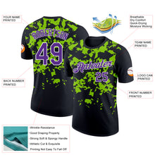 Загрузить изображение в средство просмотра галереи, Custom Black Purple-Neon Green 3D Esports Performance T-Shirt
